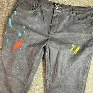 Mens Serenade Jeans‎ | Size 43 | Grey Paint Splatter Artistic Denim Pants